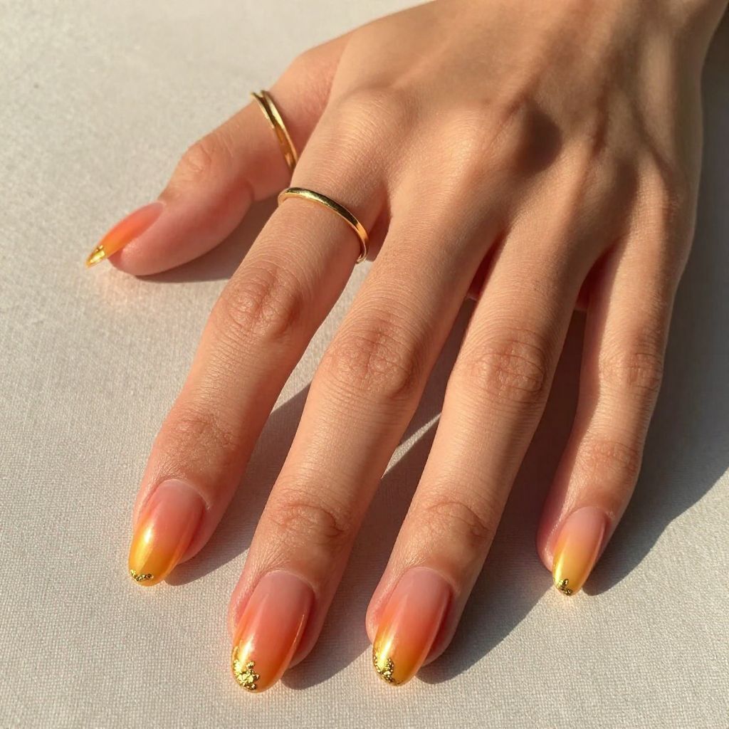 Sunset Gradient Ombre Nails