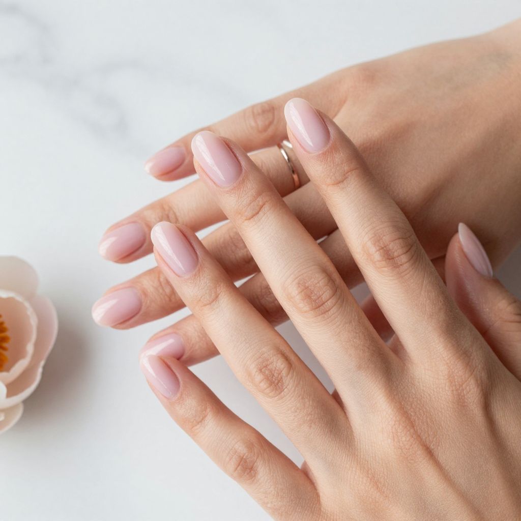 Baby Pink Jelly Nails