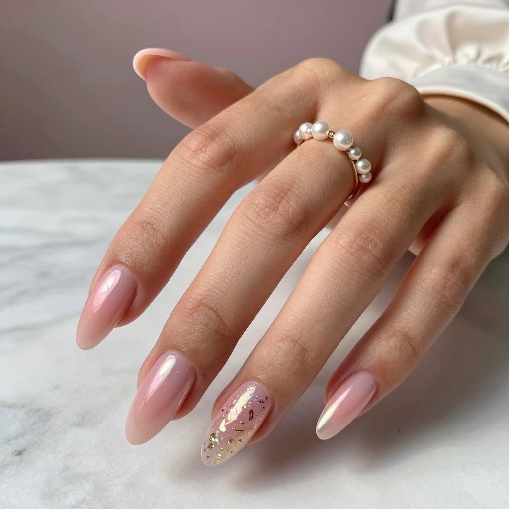 Millennial Pink Ombre with Chrome