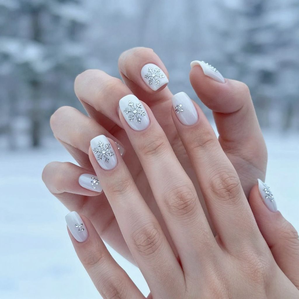 Rhinestone nails idea 8