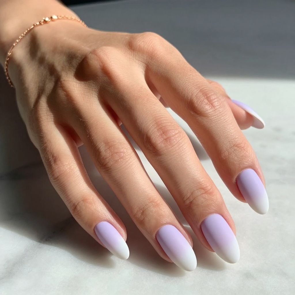 Pale Lavender with Soft Gradient to White