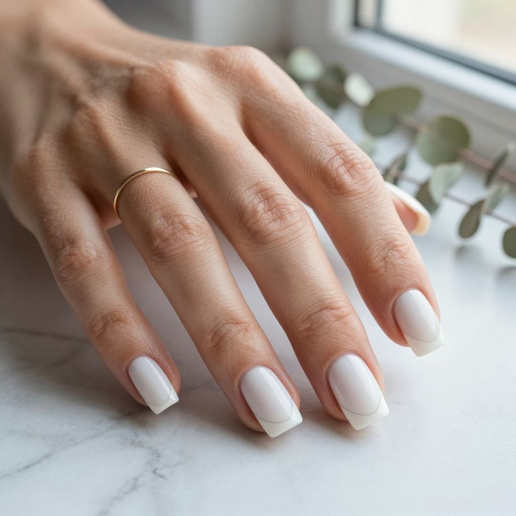 Milky White with Minimalist Negative Space