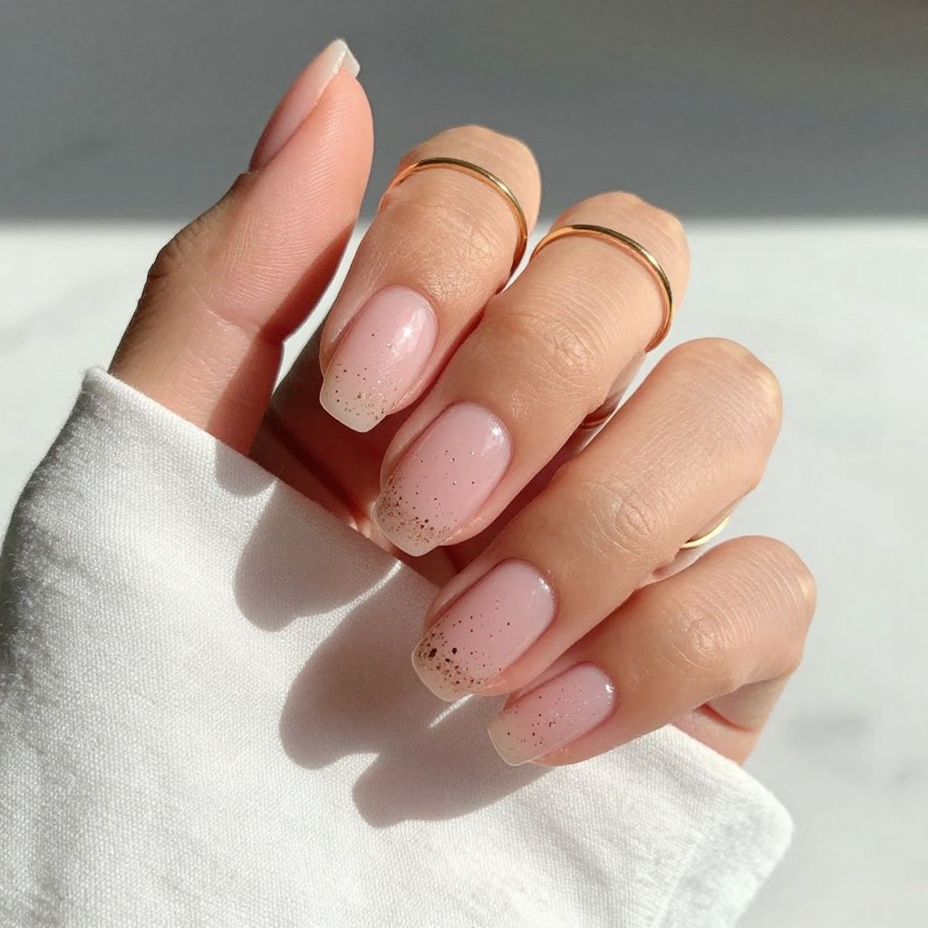 Pale Pink with Barely There Glitter