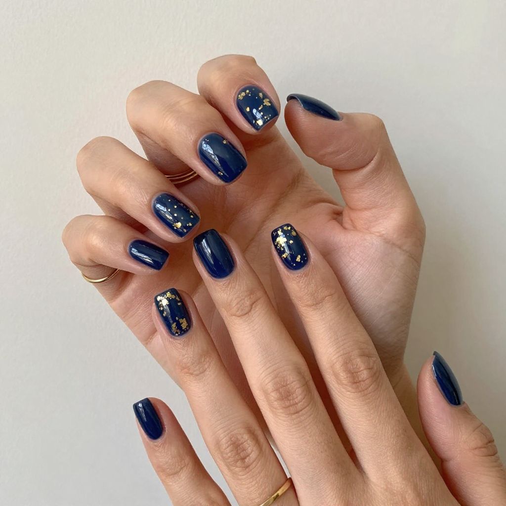 Navy Blue Nail Designs 1