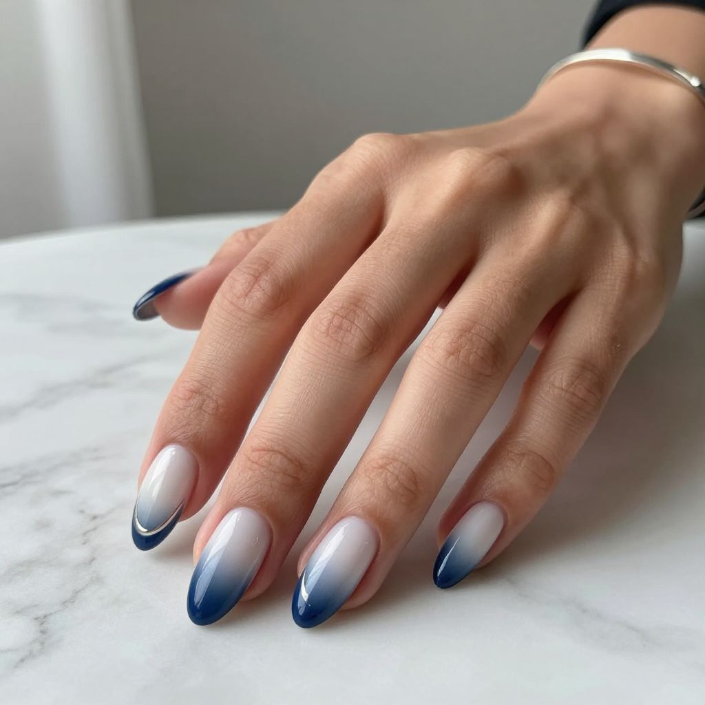 Navy Blue Nail Designs 2