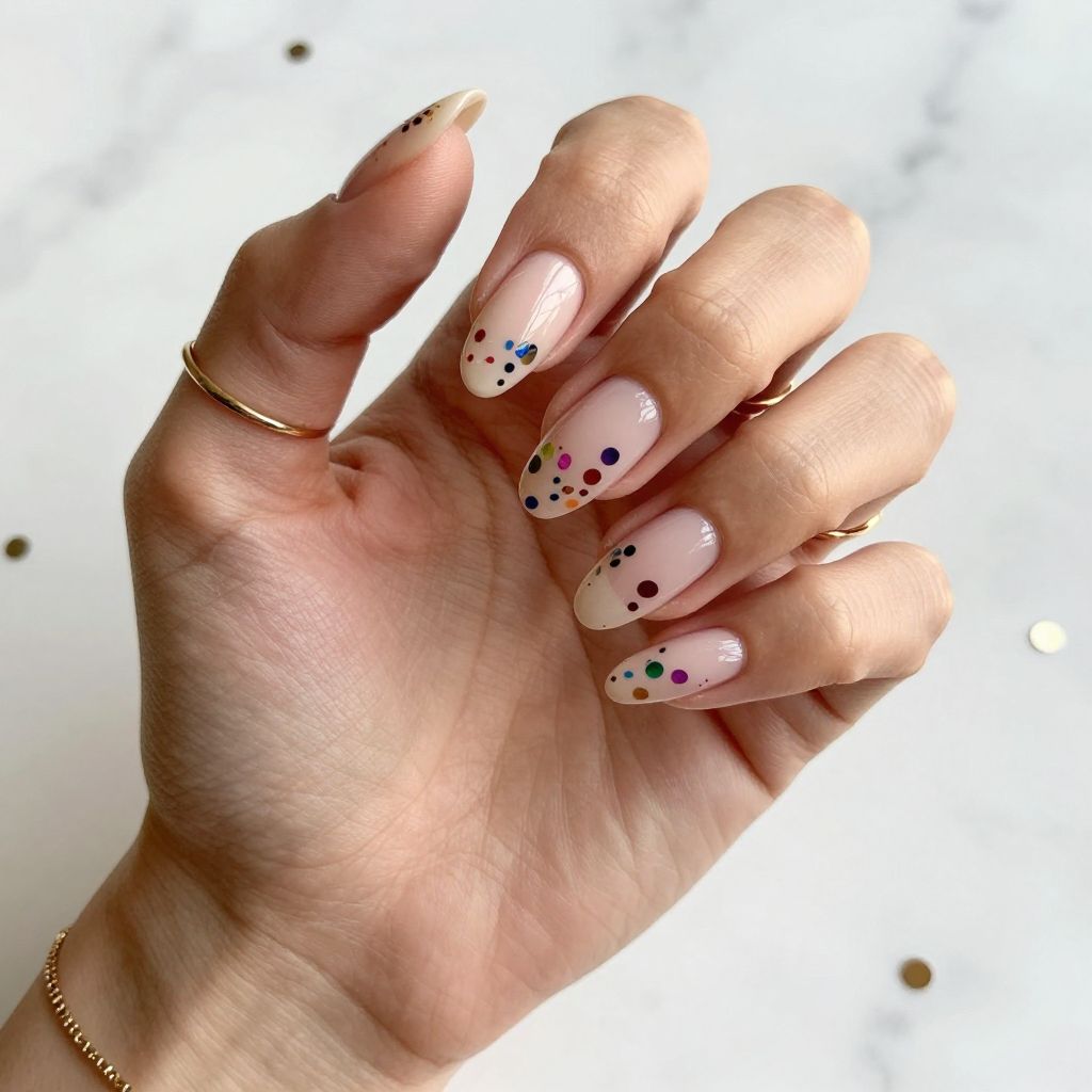 Clear Base with Embedded Confetti