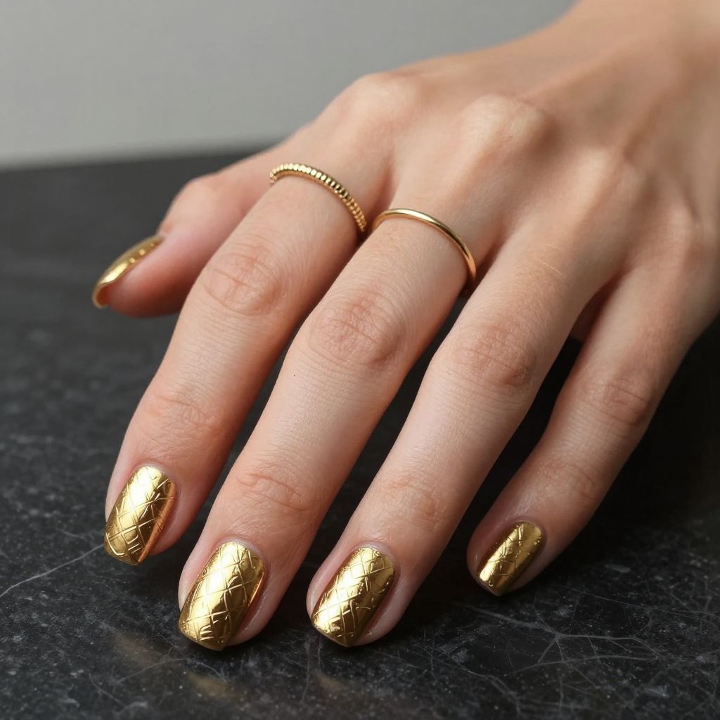 Metallic Gold with Deep Embossing