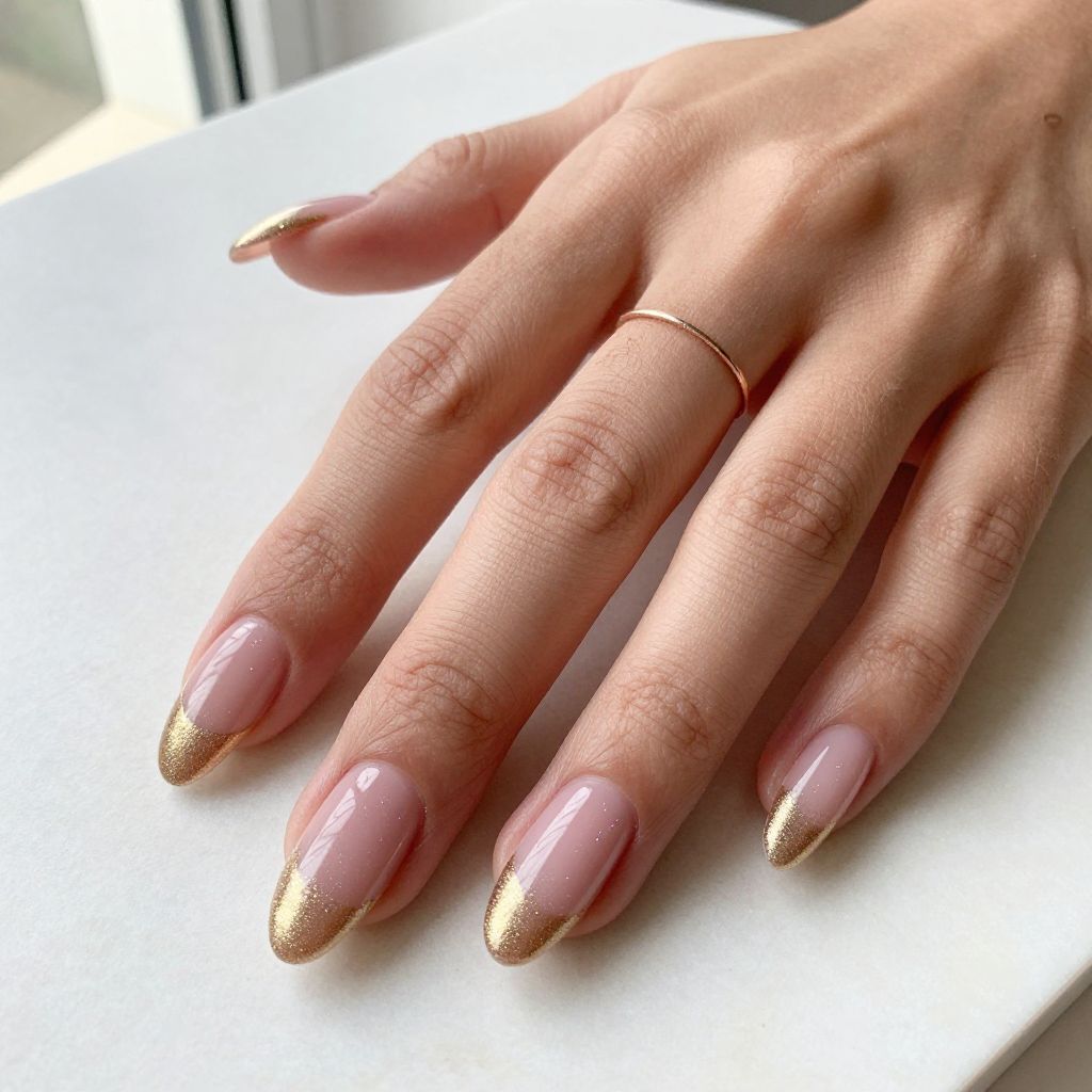 Soft Pink to Gold Gradient