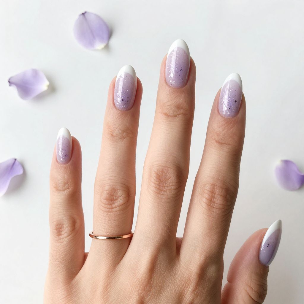 Lavender to White Dreamy Ombre