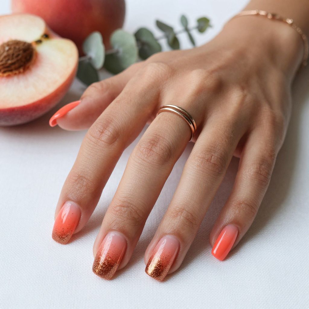 Coral to Peachy Bronze Shimmer