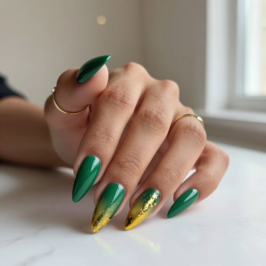 Emerald Green to Gold Luxe