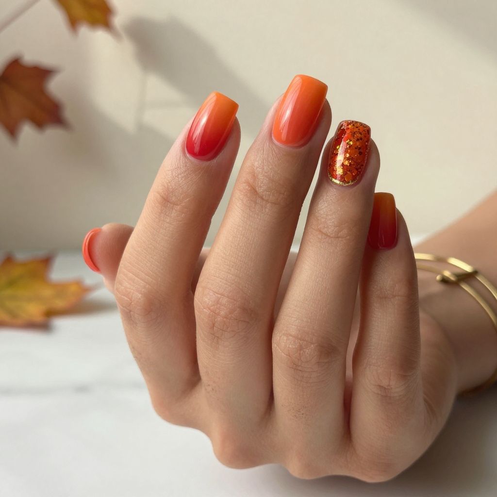 Sunset Orange to Deep Red Gradient