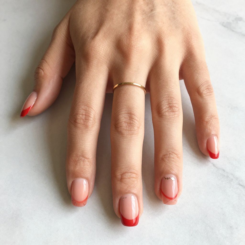Peach to Red Ombre