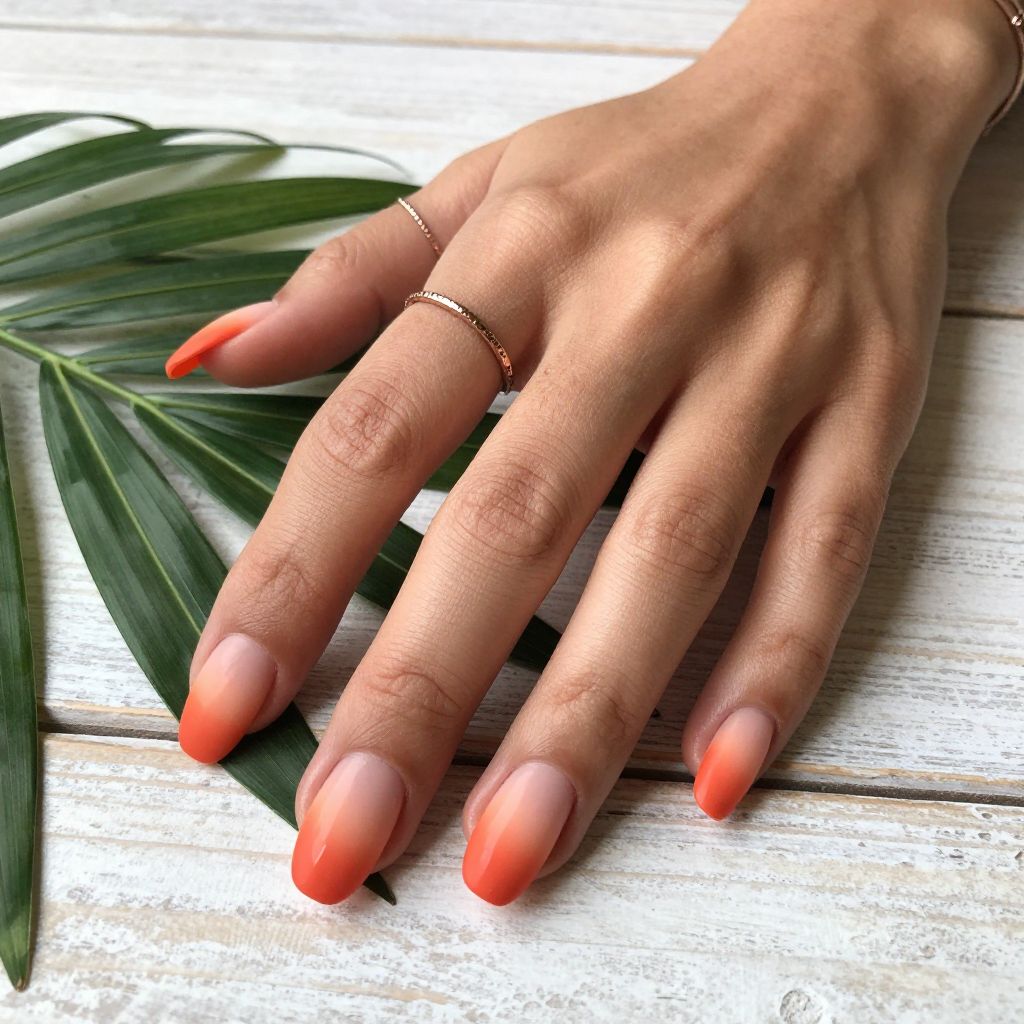 Coral to Orange Ombre