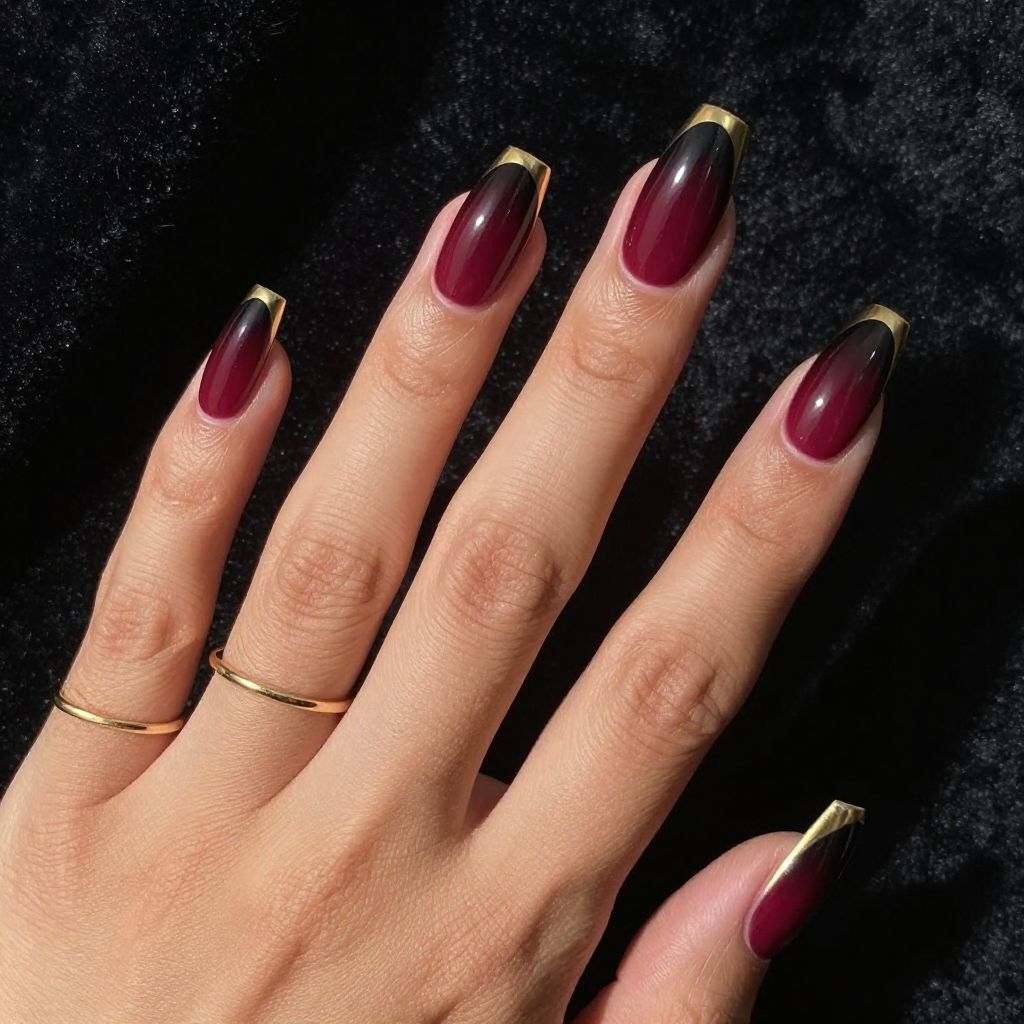 Burgundy Black Ombre