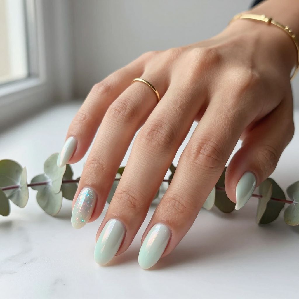 Mint Cream with Holographic Details