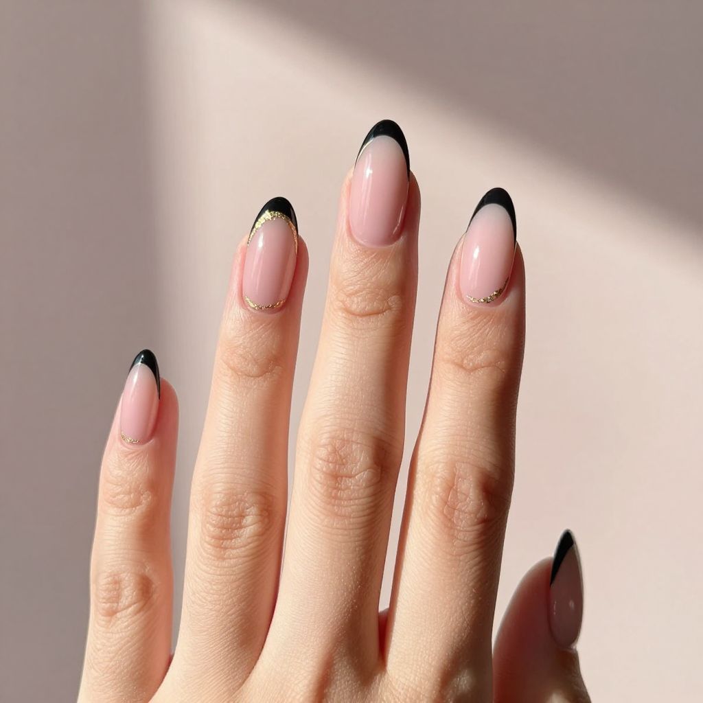 Pink And Black Nail Designs nail idea 1
