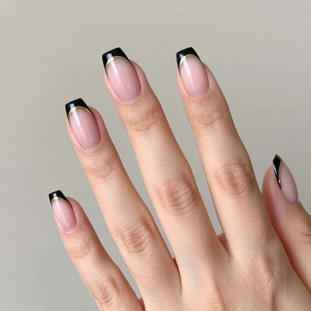 Pink And Black Nail Designs nail idea 12