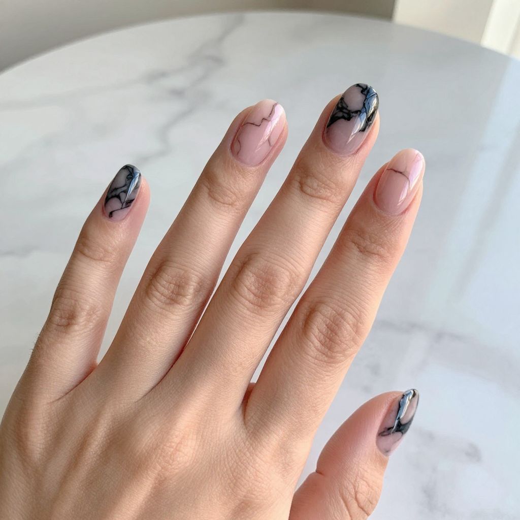 Pink And Black Nail Designs nail idea 4