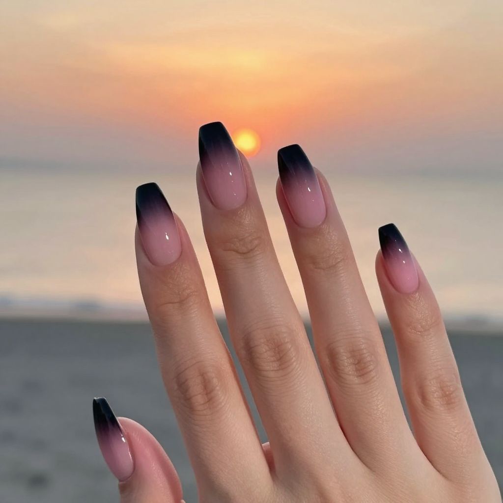 Pink And Black Nail Designs nail idea 7