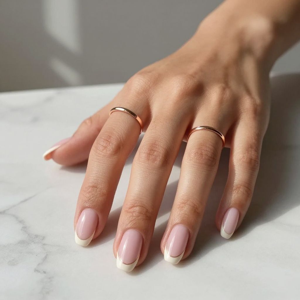 Matte Pink French Tips with Glossy Accents