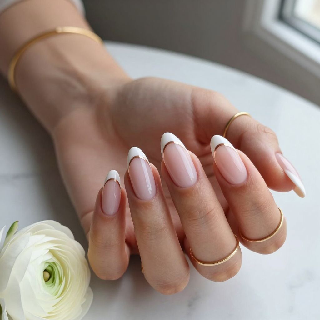 Milky Pink Semi Transparent French Tips
