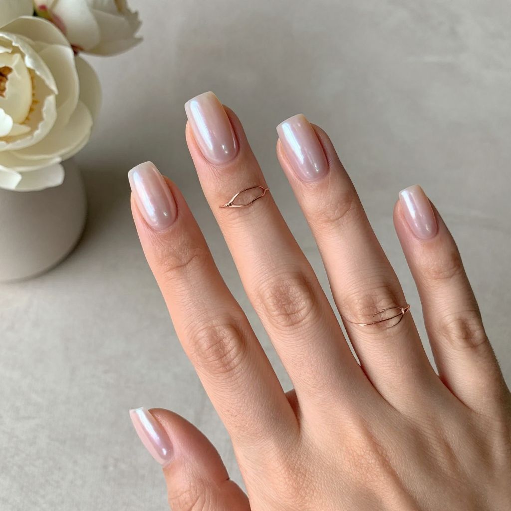 Blush Pink with Pearl Texture Finish