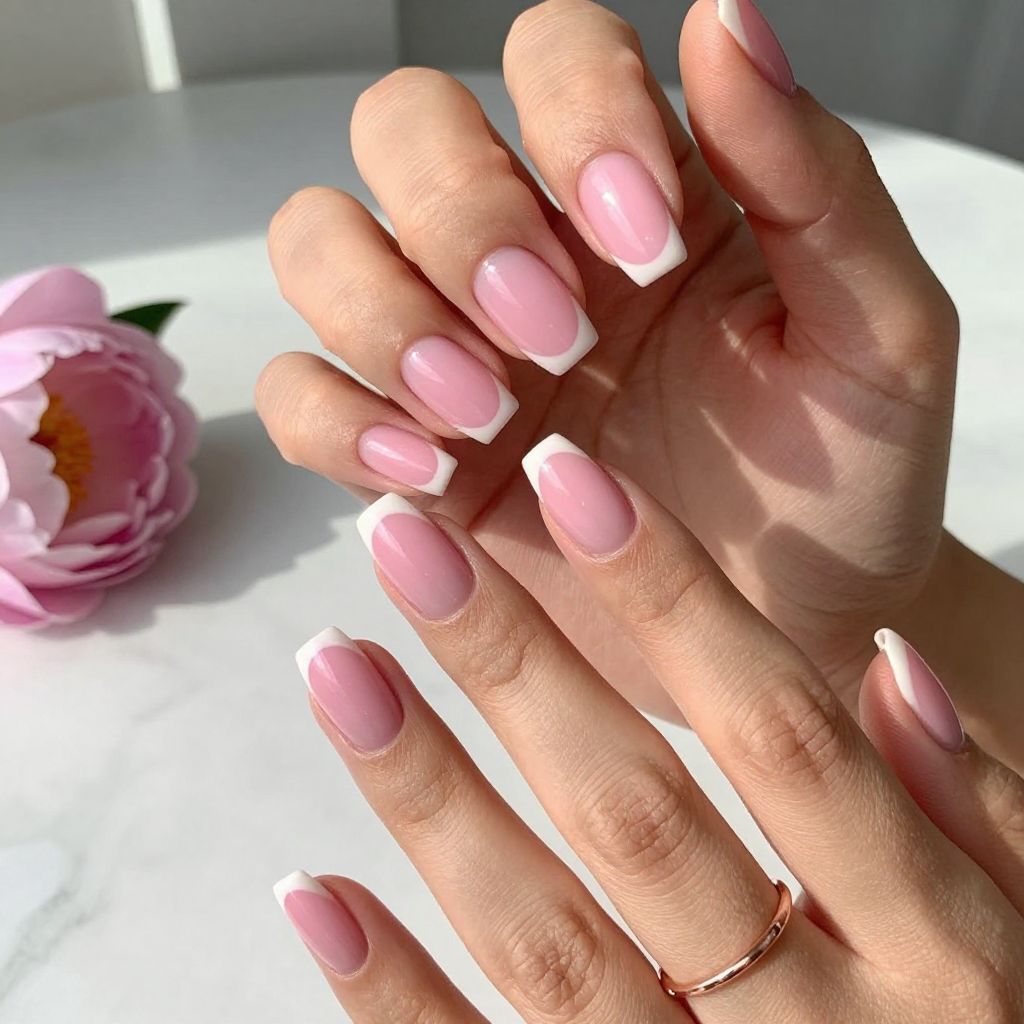 Ombré Pink to White Gradient