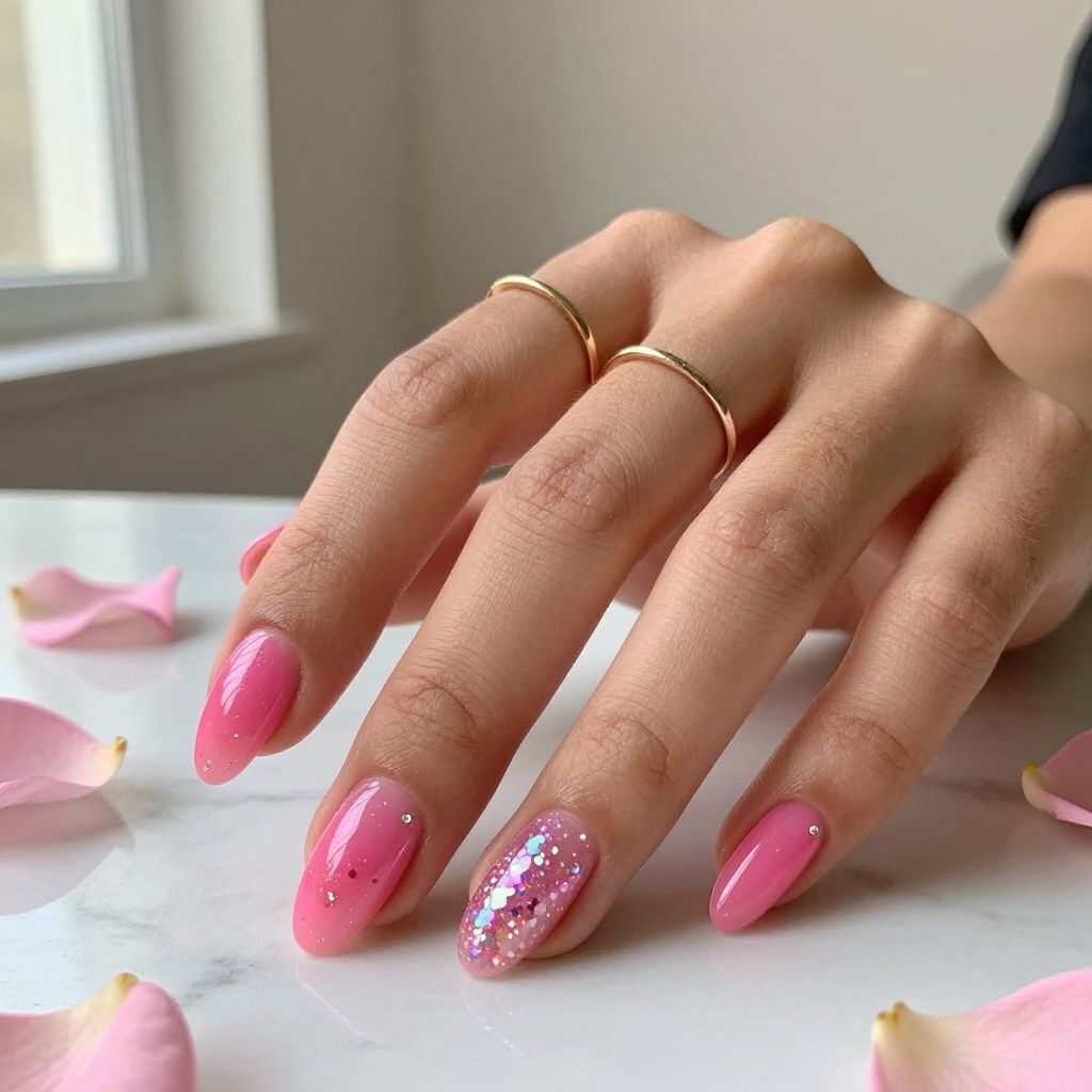 Hot Pink Jelly with Sparkle Suspension