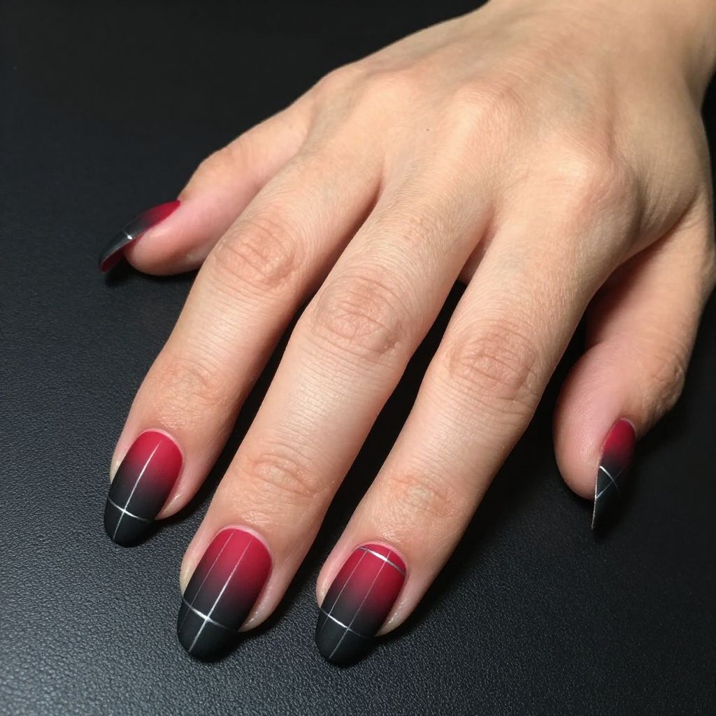 Plaid nail idea 10