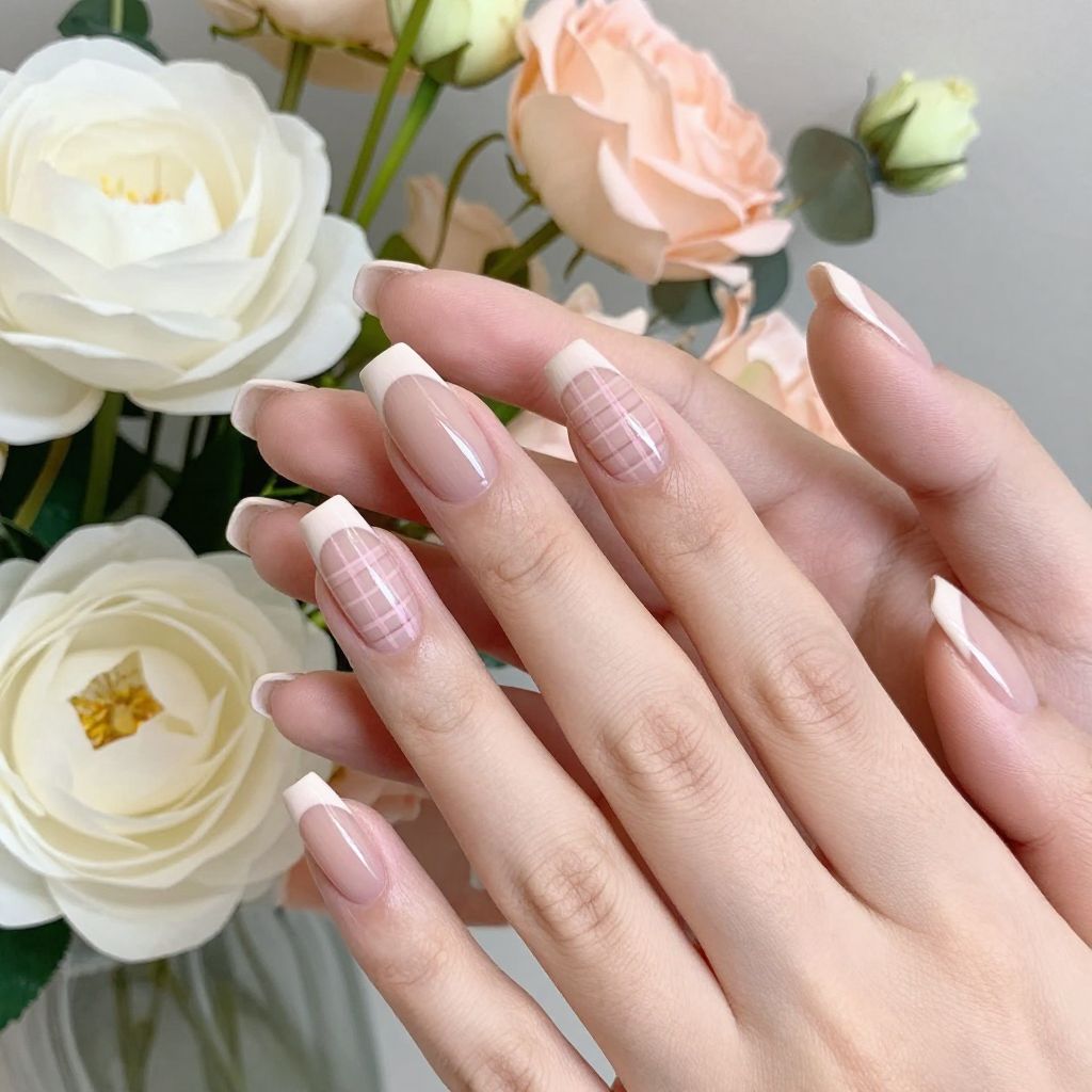 Plaid nail idea 11
