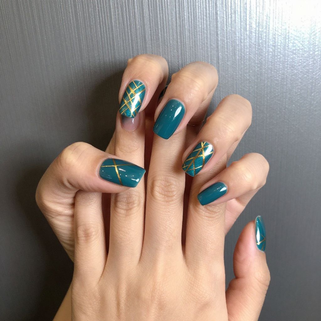 Plaid nail idea 12