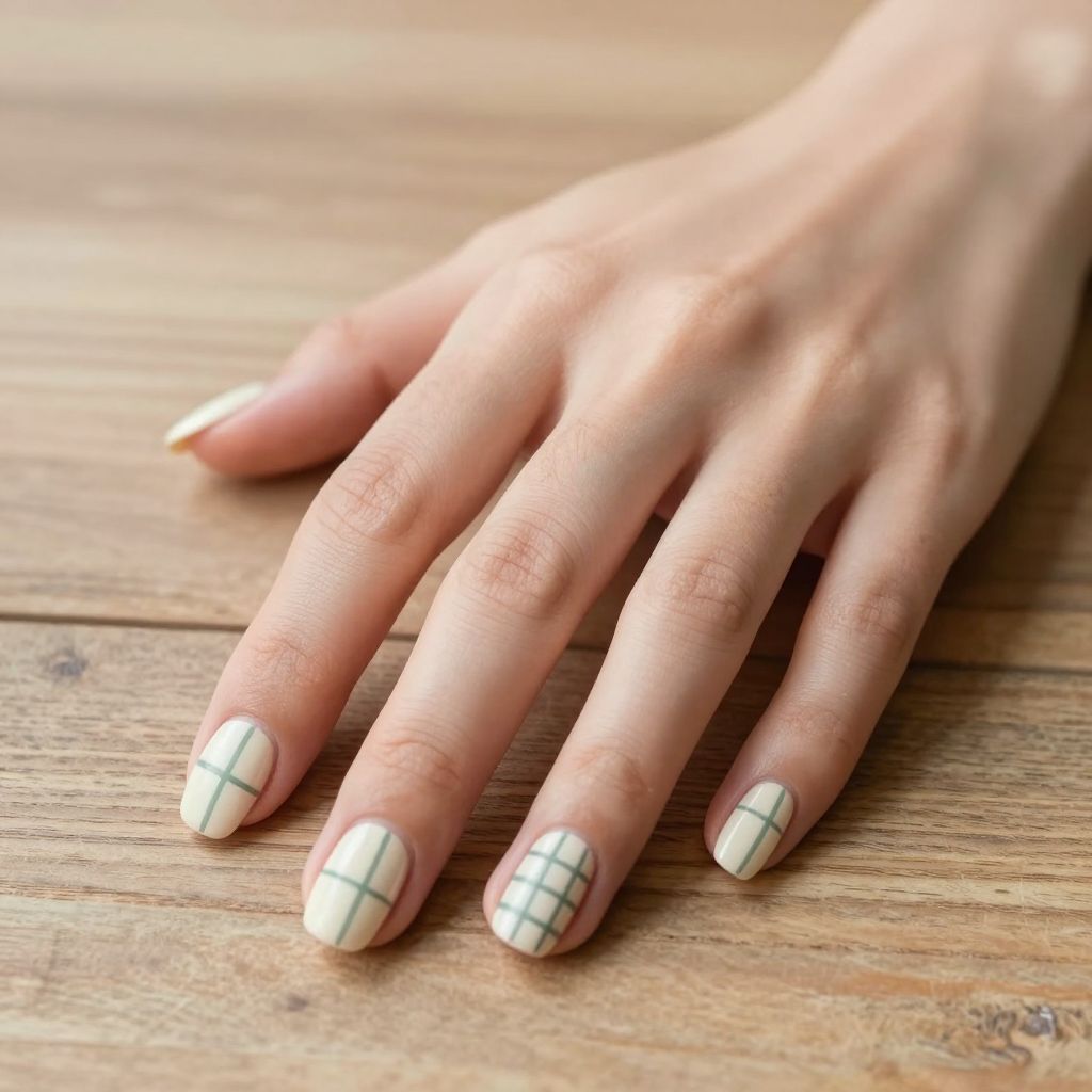 Plaid nail idea 13