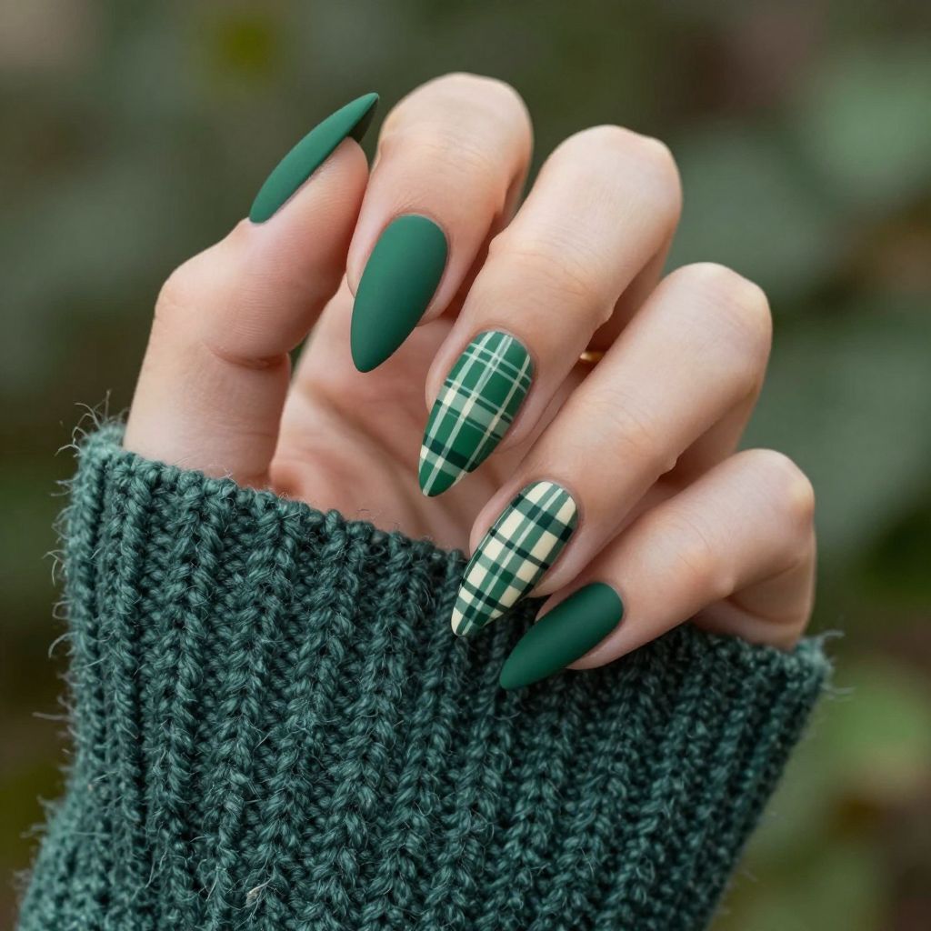 Plaid nail idea 4