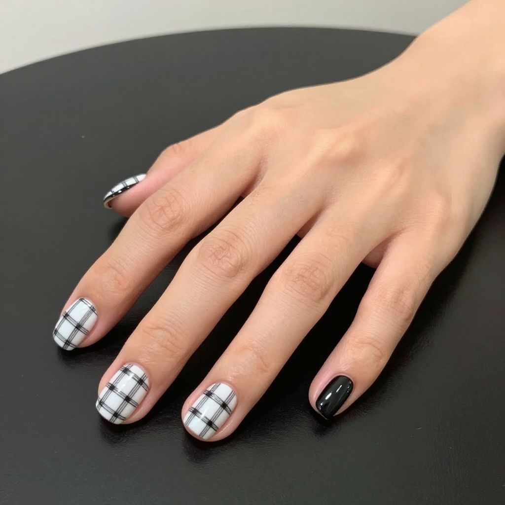Plaid nail idea 5