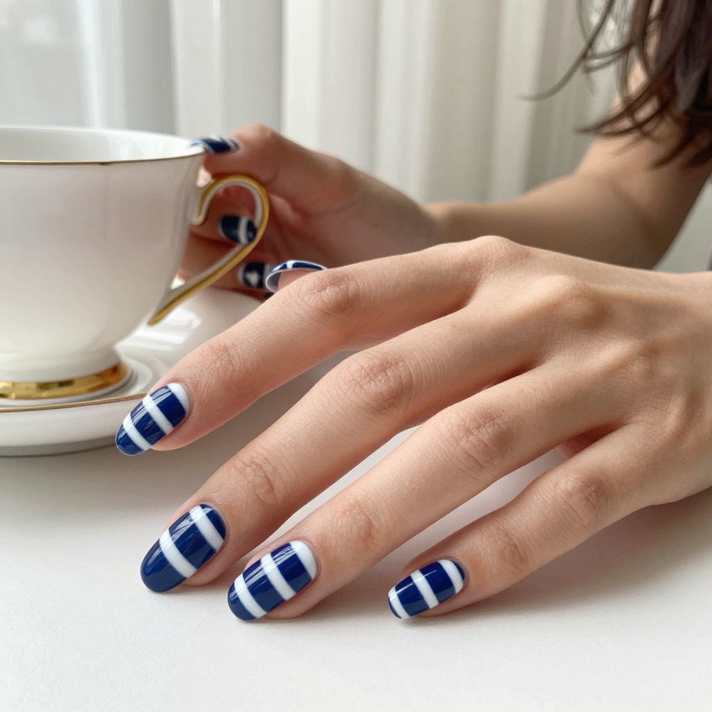Preppy nail idea 2