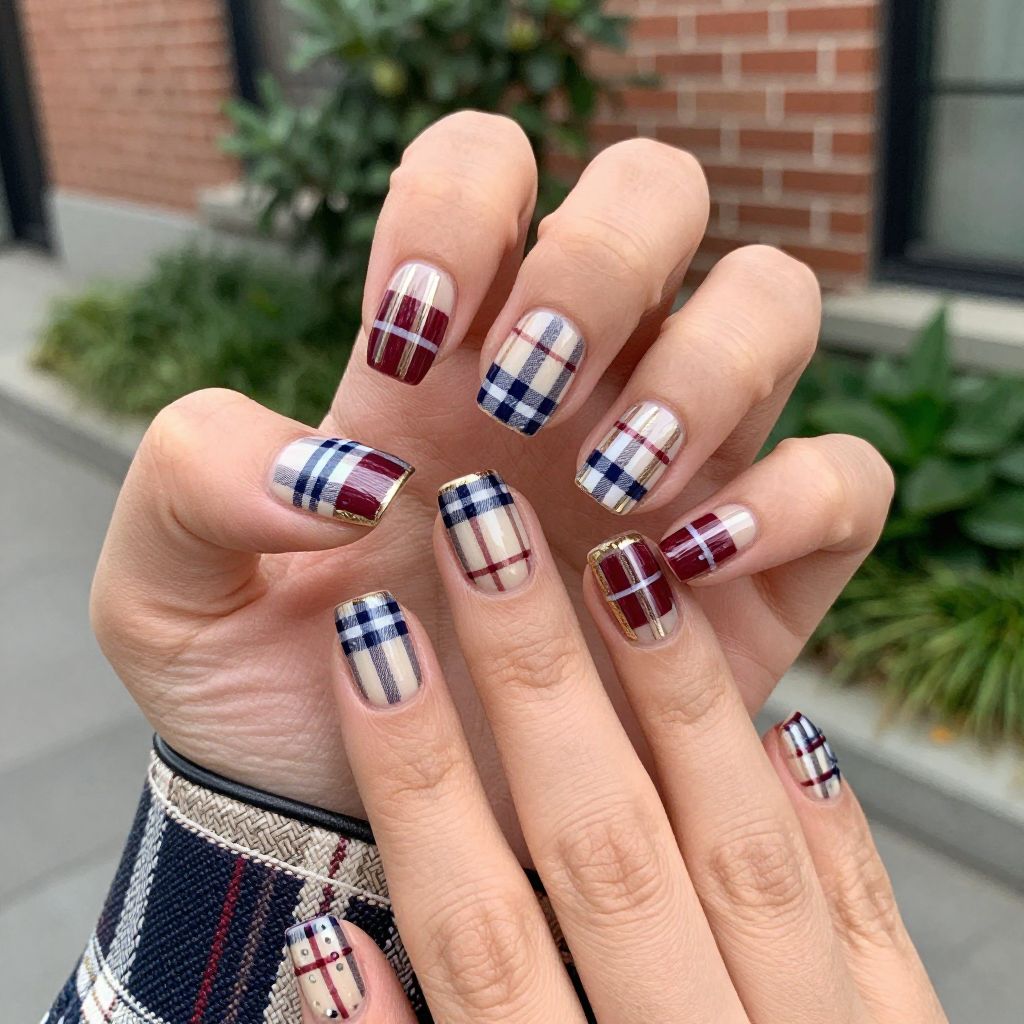 Preppy nail idea 3