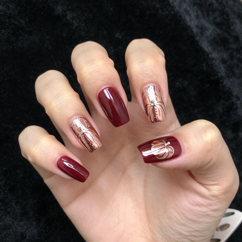 Pumpkin Nail Designs nail idea 11