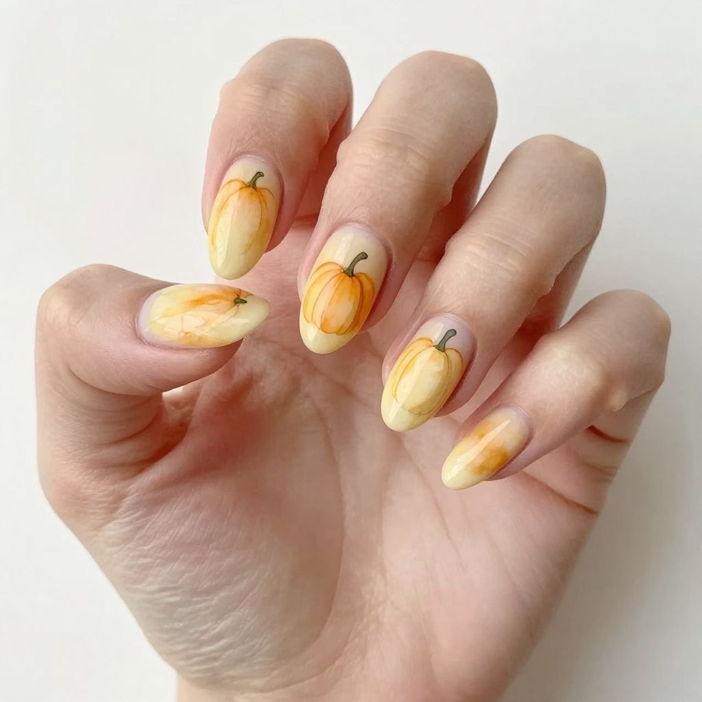 Pumpkin Nail Designs nail idea 13