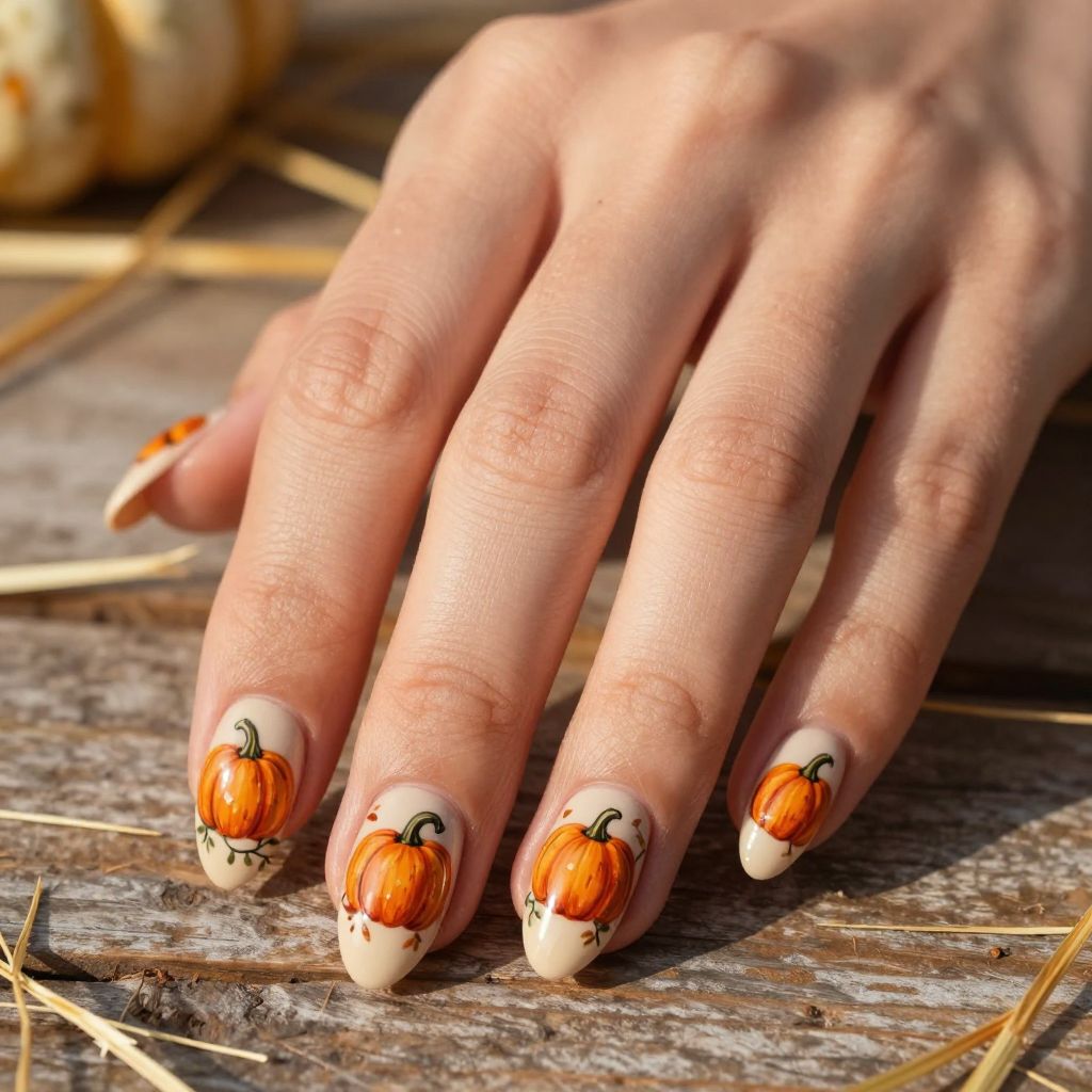 Pumpkin Nail Designs nail idea 4