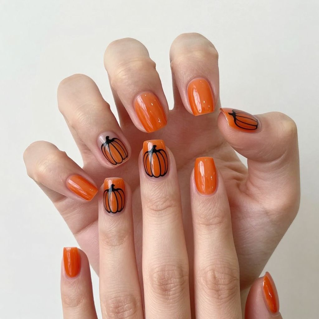 Pumpkin Nail Designs nail idea 5