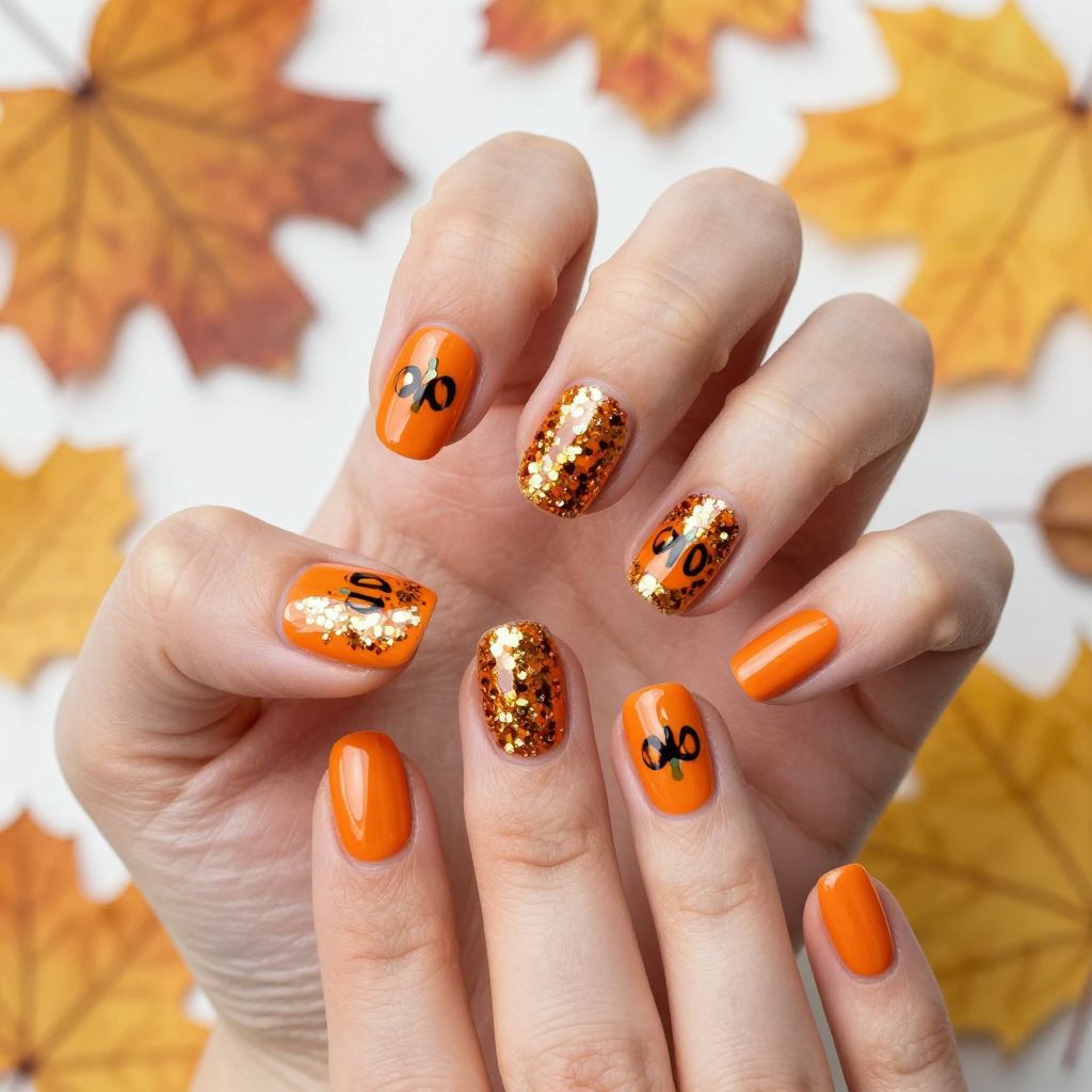 Pumpkin Nail Designs nail idea 6