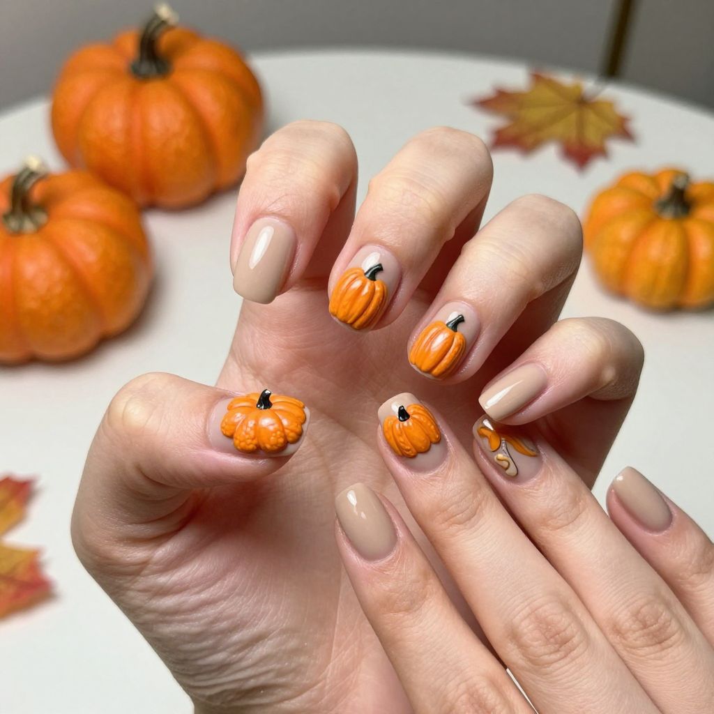 Pumpkin Nail Designs nail idea 9