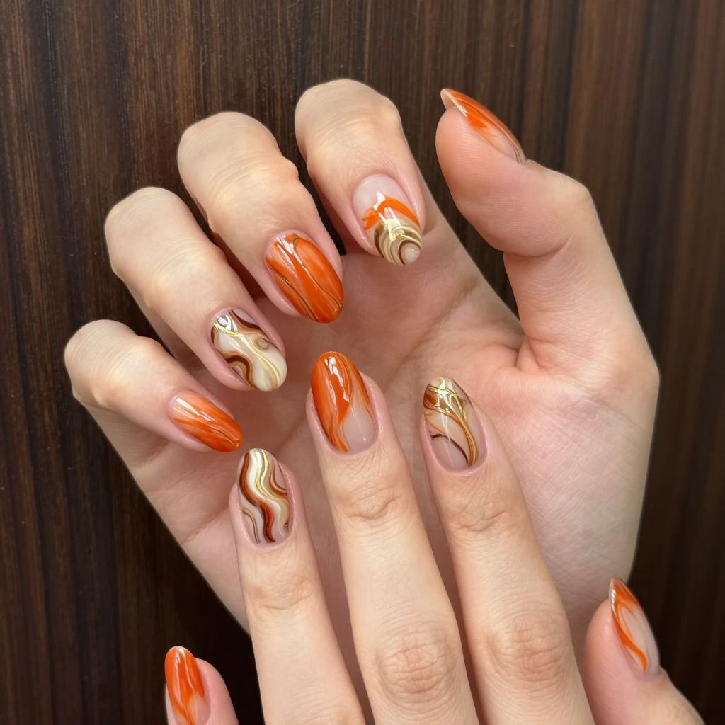 Pumpkin Nail Designs nail idea 8