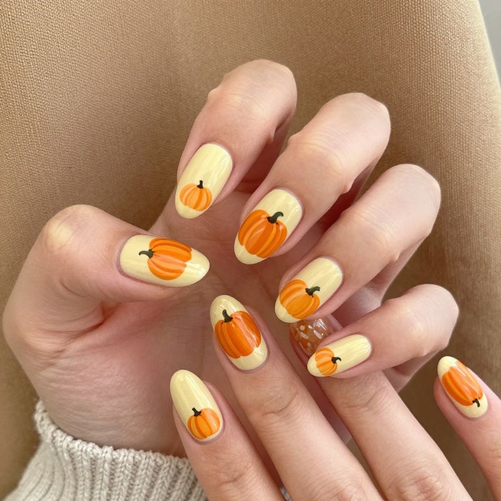 Pumpkin Nail Designs nail idea 7