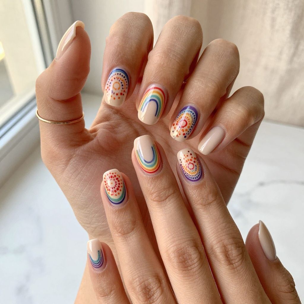 Rainbow Stamping Design