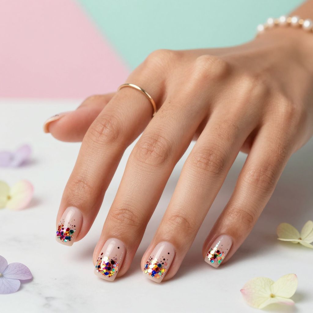 Rainbow Confetti Burst Design