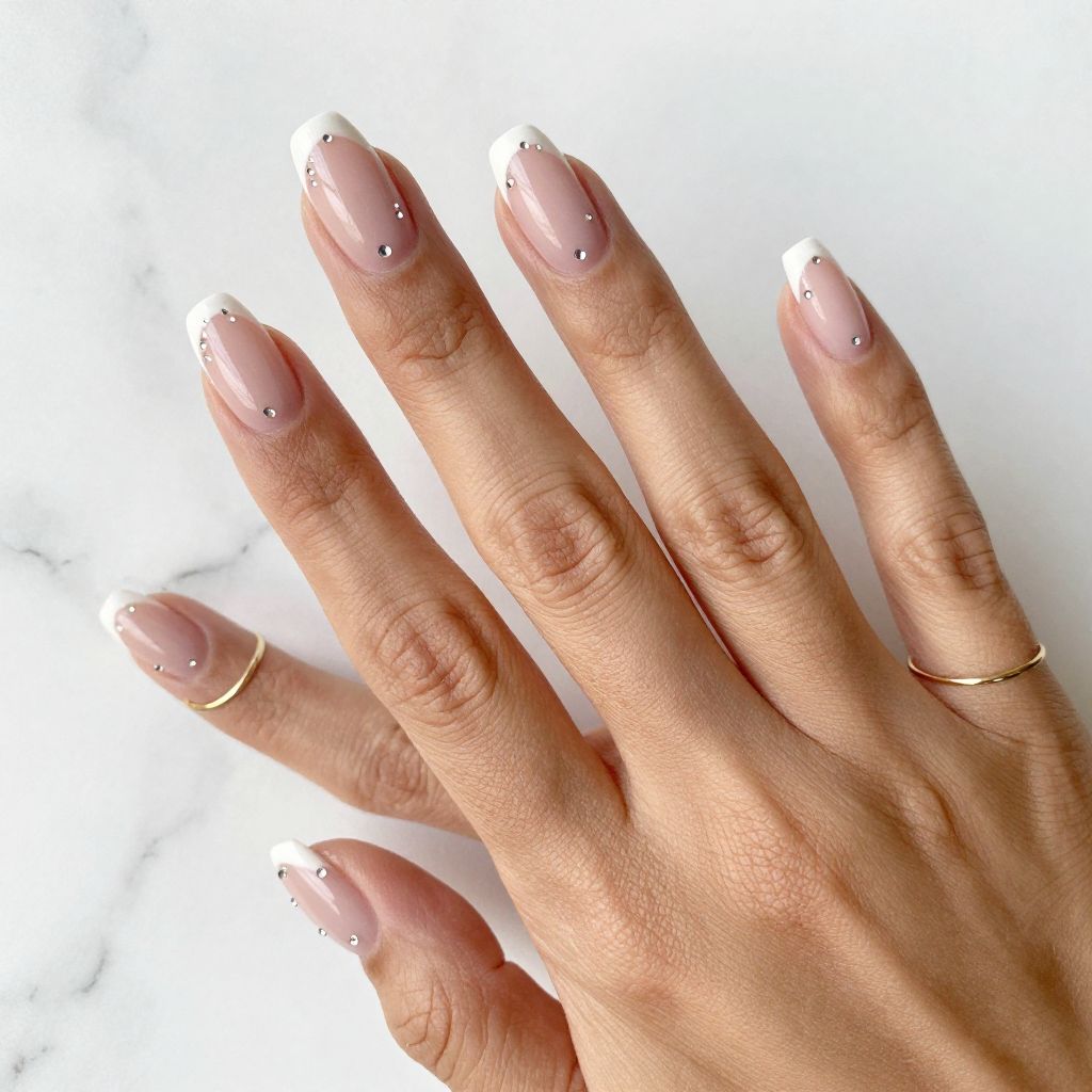 Rhinestone nail design 1