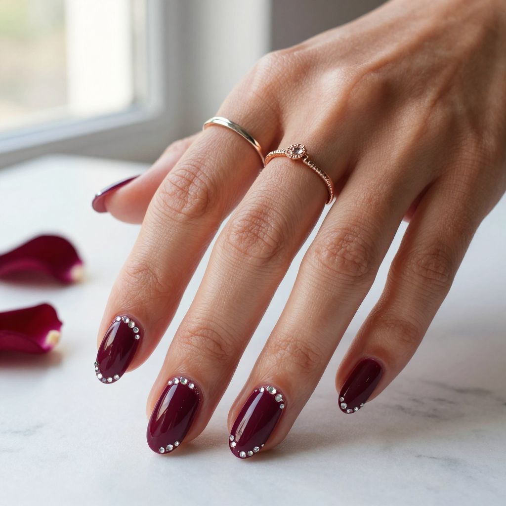 Rhinestone nail design 12