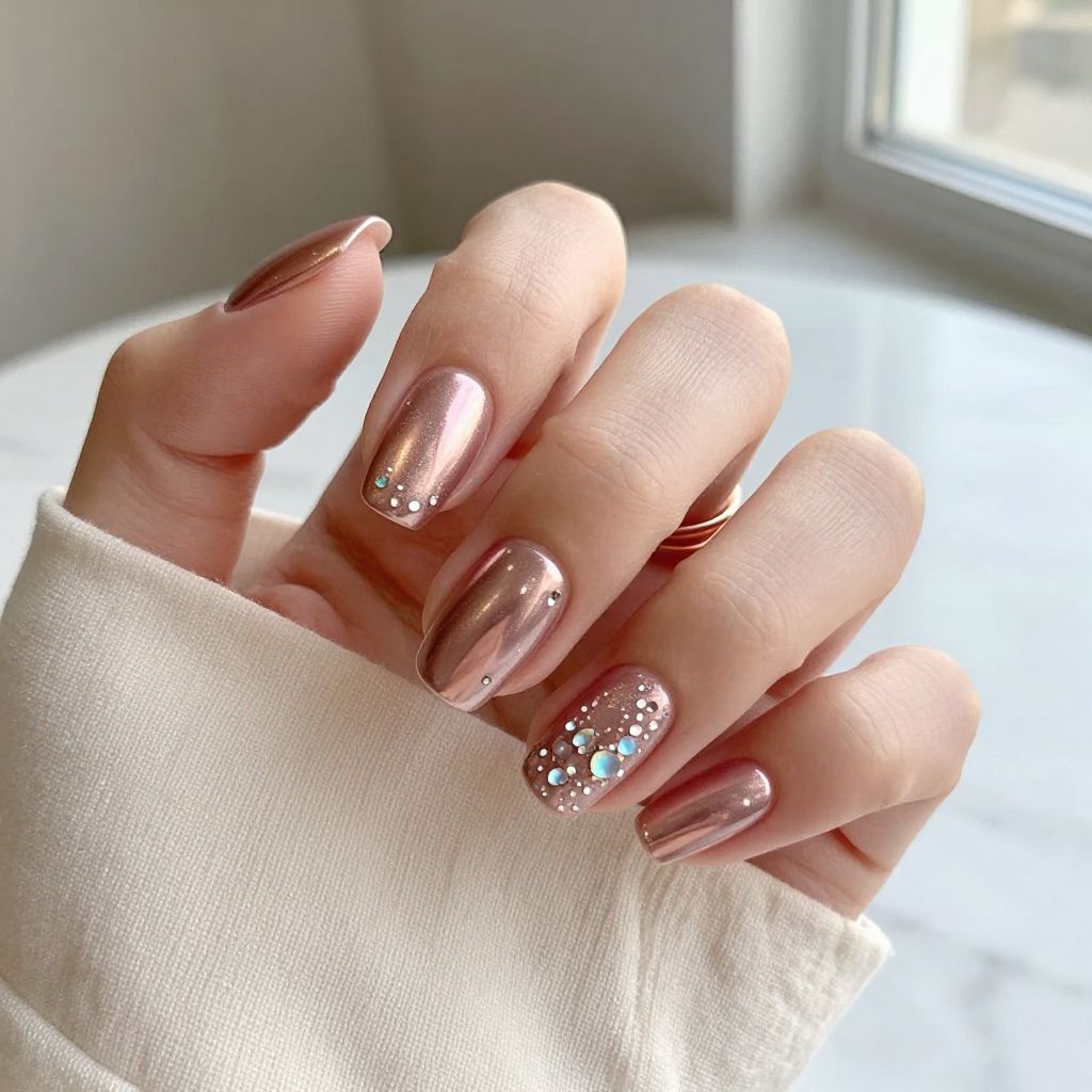 Rhinestone nail design 13